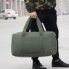 Casual Outdoor Sports Reseväska Andas Solid Canvas Handväska För män Bärbar Handbagage Set Big Duffle Weekend XA656F Duffel Bags