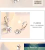 Orecchini di fiori placcati in argento coreano Orecchini di orecchini a forma di fiore di zircone di cristallo carino per le donne Orecchini di orecchini di gioielli Orecchini Kolczyki Prezzo di fabbrica design esperto