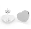 Fashionable Simple Tiny Love Heart Earrings Female Ear Minimalist Stainless Steel Stud Earrings Hypoallergenic Jewelry Gift 3 Colour Select