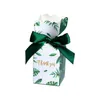 Birthday Party Christmas Supplies Wedding Favor Gift Decoration Green Paper Candy Boxes Gift Bag Wedding Gift Box Baby Favor 211108