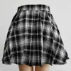 Womens Harajuku Punk Irregular Mini Pleated Skater Skirt Asymmetric Cutout High Waist Hip Hop Clubwear gothic harajuku skirt 210730