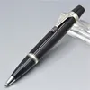 High quality Bohemies Black Resin Ballpoint pen Mini Stationery office school supplies Writing Smooth Ball pens with Diamond and Serial Number on Clip