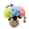 100pcs Hydrangea With Leaves Hydrange Beautiful Wedding Flower Floral Christmas Event Party Table Decoration Wholesales