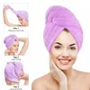 Hair Turban Towel Women Super Absorbent Shower Cap Quick-drying Towels Microfiber HairDry Bathroom HairCap Cotton 60*25cm WLL848