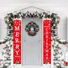 Рождественские куплеты флаг баннер настенные подвески двери висит куплеты Xmas Party поставляет открытый садовые партии украшения YFAX3083