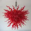 Pendant Lamps High Quality Modern Chandelier Red Color Glass Lighting LED Hand Blow For Living Room Decor