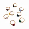 Bunte Candy Facettierte Quadratische Kristall Nudo Ring Kleines Design Micro Zirkon Steine für Frauen Party Schmuck Y0723264W