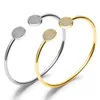 Hoogwaardige metalen twee-kleuren open armband, zoete en romantische ingelegde kubieke zirkonia wilde armband, dames sieraden en geschenken Q0717