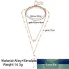 Boho Vintage Multi Layer Pearl Crystal Choker Necklaces for Women Fashion Gold Beads Pendant Necklace Jewelry Gift Factory price expert design Quality Latest Style