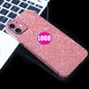 Bling buzlu telefon geri koruyucu iphone 12 12mini pro max glitter sticker filmi yan çerçeve tam paketi içerir