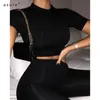 Two Piece Set Women Sexy Outfit Summer Tracksuit Female Clothing Crop Tops Pants Office Suits Sportswear Vendors 8011 210712