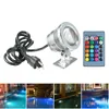 10W RGB LED Undervattensljus Vattentät IP65 Fountain Pool Ponds Akvarietanklampa 16 Färg + Fjärrkontroll Spottljus