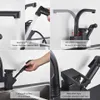 Uythner Black Kitchen Faucets Dual Spout Pull Out Kitchen Tap With Spray Kitchen Water Taps &Cold Water Mixer Deck Mounted 210724