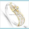 Exquisite Charm Simple Crystal Fashion Jewelry 925 Sterling Silver Footprints Cross Sign Size 610 Hcqqz Band Rings Azxsb