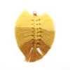 50pcs Three color leaves tassel bag pendant earrings pendants DIY jewelry handmade key ring accessories