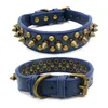 Bronze color Rivet pet collar, anti-bite domineering cat and dog collars comfortable Pets Supplies many colors