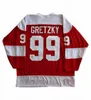 Maillot de hockey 24S 99 Wayne Gretzky Soo Greyhounds, broderie cousue, personnalisable avec n'importe quel numéro et nom