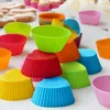 Mallen Nieuwe Siliconen Mold Cupcake Cake Muffin Bakken Bakvormen Non Stick Hittebestendige Herbruikbare Hart Cupcakes Mallen DIY Pudding RRD11305