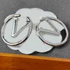 2022 Designer Pendant Earrings Big Circle For Women Hoop Silver Earring Luxurys Designers Letter V Stud Earrings Gift D2202112Z