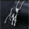 Jewelry Hip Hop 6Ix9Ine Diamonds Pendant Necklaces For Men Luxury Number 14 Pendants 18K Gold Plated Copper Zircon Cuban219M