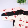 1-6Yrs Baby Boys Girls Cherry Embroidery Cardigan Coat Children Clothing Long Sleeve Knitted Kids 210521