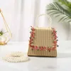 Straw Purses and Handbags for Kids Small Flower Coin Wallet Bag Little Girl Rattan Beach Crossbody Bags