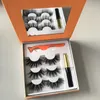 Partihandelskurs 3PAirs Lashes Book With Lash Lim 25mm Mink Eyelash 3D Fluffy Eyelashes Custom Logo Acceptera