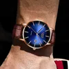 Lige 2021ファッションカジュアルメンズウォッチトップブランド高級レザーゴールドクロック男性スポーツ腕時計防水クォーツウォッチ男性X0625