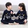 TUONXYE Enfants Pyjamas À Manches Longues Ensemble Filles Timide Chat Enfants Coton Pyjamas Fille Pijama Bébé Vêtements De Nuit Pour Enfants 210729