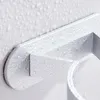 Porta scopino WC Nero opaco Spazio Alluminio Scopino pulito Supporto rotondo da parete in vetro da bagno cromato