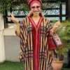 Ethnische Kleidung Abaya Dubai Afrikanische Kleider für Frauen Kaftan Robe Stil Plus Größe Drucken Maxi Kleid Boubou Nigerian Kleidung Party