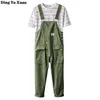 plus size women suspender pants