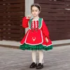 Toddler Girl Lolita Princess Dresses Children Red Spanish Frock Baby Girls Christmas Year Dress up Infant Spain Vestidos 210615