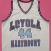 Nikivip LMU Loyola Marymount Lions University 30 Bo Kimble 44 Hank Gathers Białe retro koszulka koszykówki Szygowane niestandardowe numer