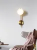 Nordic Gold Long Wall Lamps Sovrum Strålkastare Modern Korridor Aisle Vardagsrum Sconces Lights Trappa Street Deco Lighting Lamp