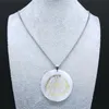 Yoga 7 Chakra Divinazione Collana a catena Fiore della vita Collane con conchiglia in acciaio inossidabile Gioielli collier Coquillage Femme NXS04 Pend301G