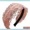 Aessories Tools ProductsWomen Hollow Out Floral Lace Anti-Skid Headband Shimmer Metallic Wide Hair Hoop 20211 Drop Leverans 2021 W9FXC