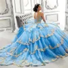 vestidos de quinceañera de oro ligera