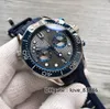 Relógios masculinos de borracha com bisel de cerâmica de alta qualidade, multifuncionais limitados, relógios automáticos de luxo masculinos, movimento mecânico, aço inoxidável, azul, relógios de pulso à prova d'água