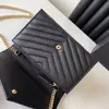 مصمم حقيبة نسائية محفظة عالية الجودة سلسلة الكتف حقيبة جلدية بطاقة حقيبة الأزياء مصمم مخلب الفاخرة الذهب محفظة نقود