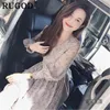 RUGOD Floral Print Sweet Chic All-match Streetwear Elegant Fashion Termperament Mild Dress Fit and Flare Slim Summer Dress 2020 X0521