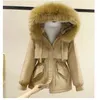 Coton rembourré plus taille 2XL hiver grande veste de fourrure femmes lâche mince chaud à capuche Parka manteau doudoune 211120