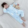 1 a 5 anos de inverno flanela childrens pijamas sacos de dormir macacos para meninos e meninas ternos home wear 211130