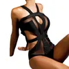 Women's Jumpsuits & Rompers SAUCY ANGELIA Womens Jumpsuit Sexy Lace Party Overalls Female Hollow Out Bodycon Bandage Playsuits Underwear Lin