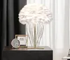 Crystal fjäderbordslampa floo kreativ maneter för vardagsrum sovrum sängside