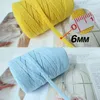 1 pc 250g Hollow T Shirt Bawełniana przędza Chunky Płaskie Wstążki Przędze Do Knitting Crochet Basket Torebka Carcian Torebka dywan DIY Home Textile Y211129