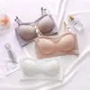 Sutiã Strapless Grande tamanho fino seção recolhimento de laço antiderrapante sutiãs invisível elevador de sutiã flexíveis push up back back women's underwear 220311