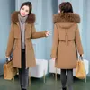 SWREDMI Thick Warm Winter Jacket Women Coat With Fur Lining Plus 5XL 6XL Hooded Female Long Parkas Snow Wear 211018