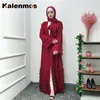 Dubai open abaya moslim hijab jurk vrouwen lace-up pluche kwast kimono jubah kaftan islamitische kleding caftan musulman lange gewaad casual jurken