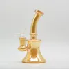 6 Inch Tinted Glass Bong Matrix Perc Dab Rig Hookahs Small Bubblers Pipe Tobacco Smoking Water Pipes Oil Rigs 14mm Bowl